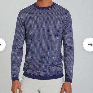 Jack Victor...Douglas Cotton & Silk Sweater in Navy Medium